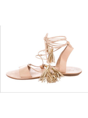 Loeffler Randall Women's tassel sandals beige